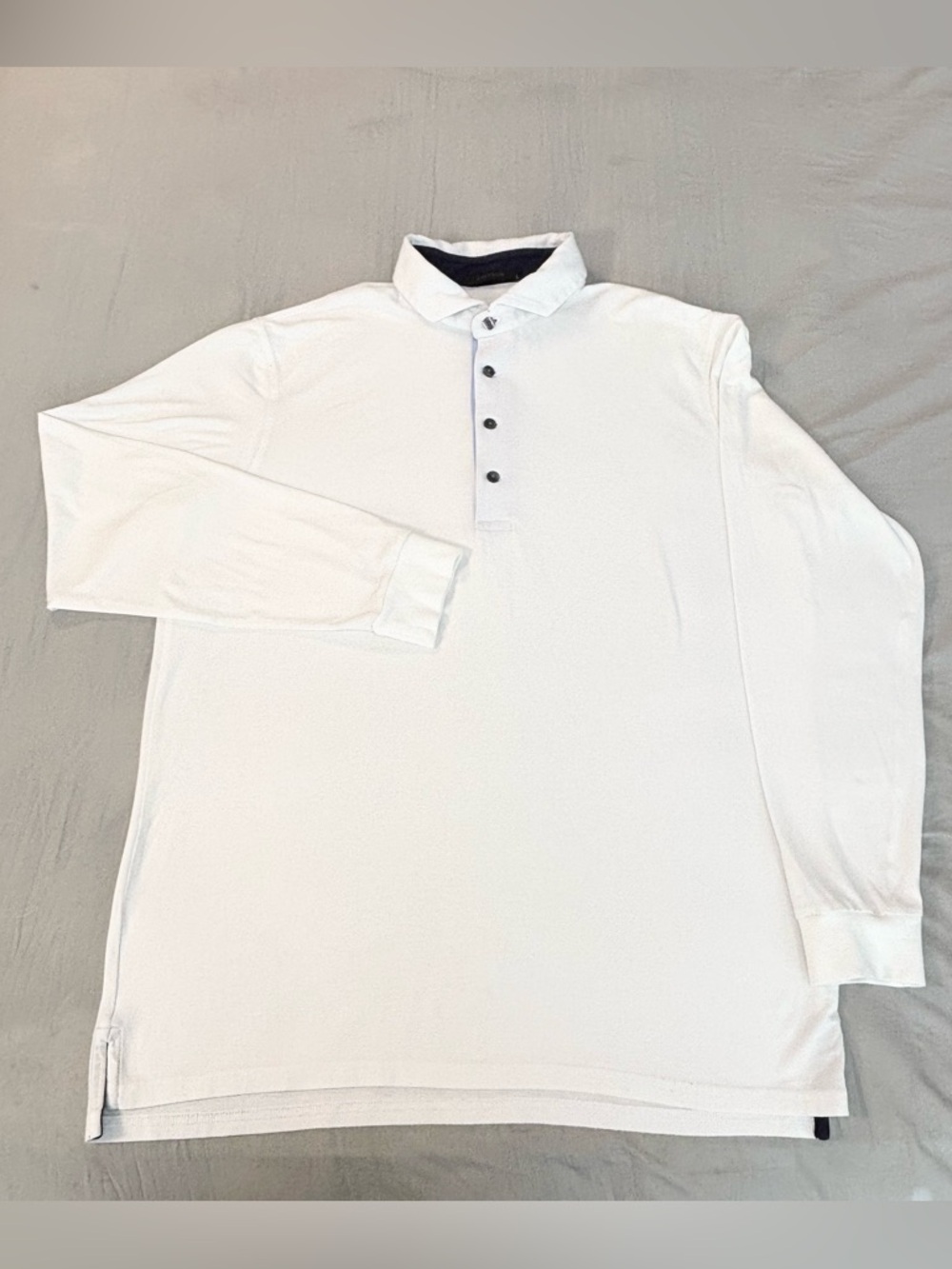Greyson Long Sleeve Polo Shirt Men’s Large White Pima Cotton Blend - Picture 2 of 8